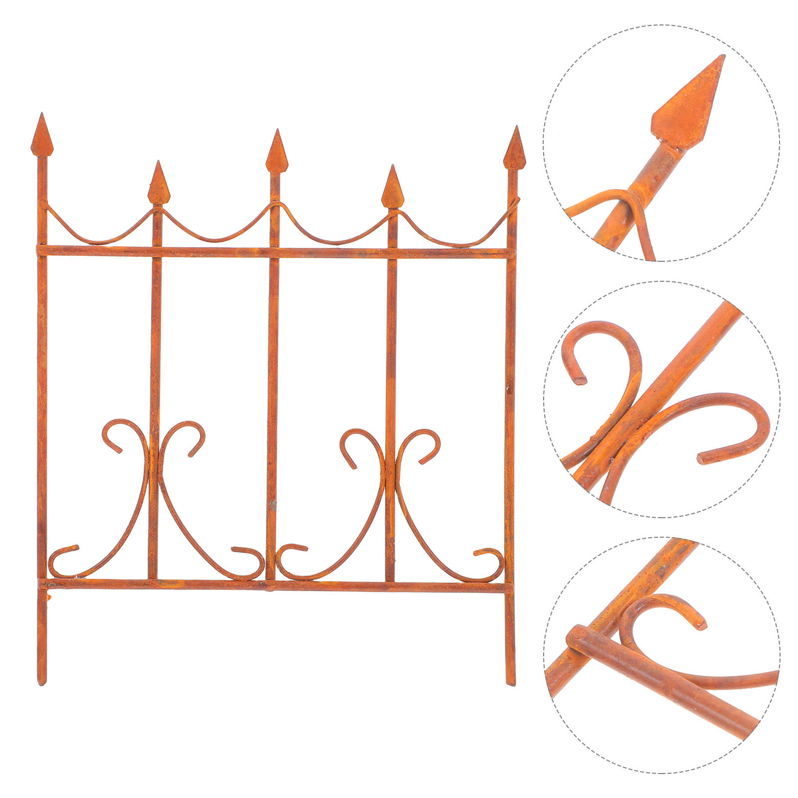Bonsai Garden Landscape Design - Mini Iron Fence Miniature Vintage Rustic