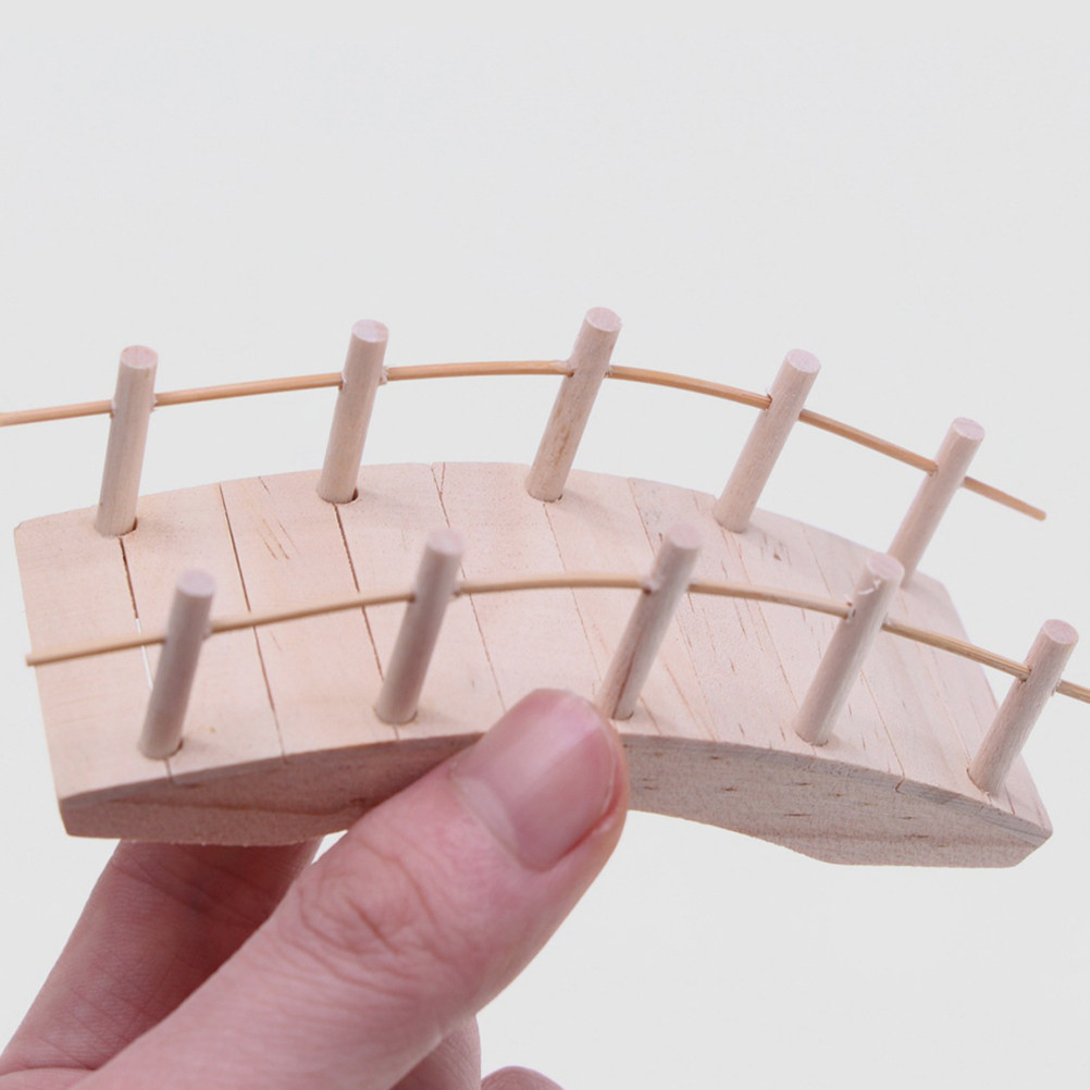 Bonsai Garden Landscape Design - 2Pcs Mini Wooden Arch Bridge Vintage