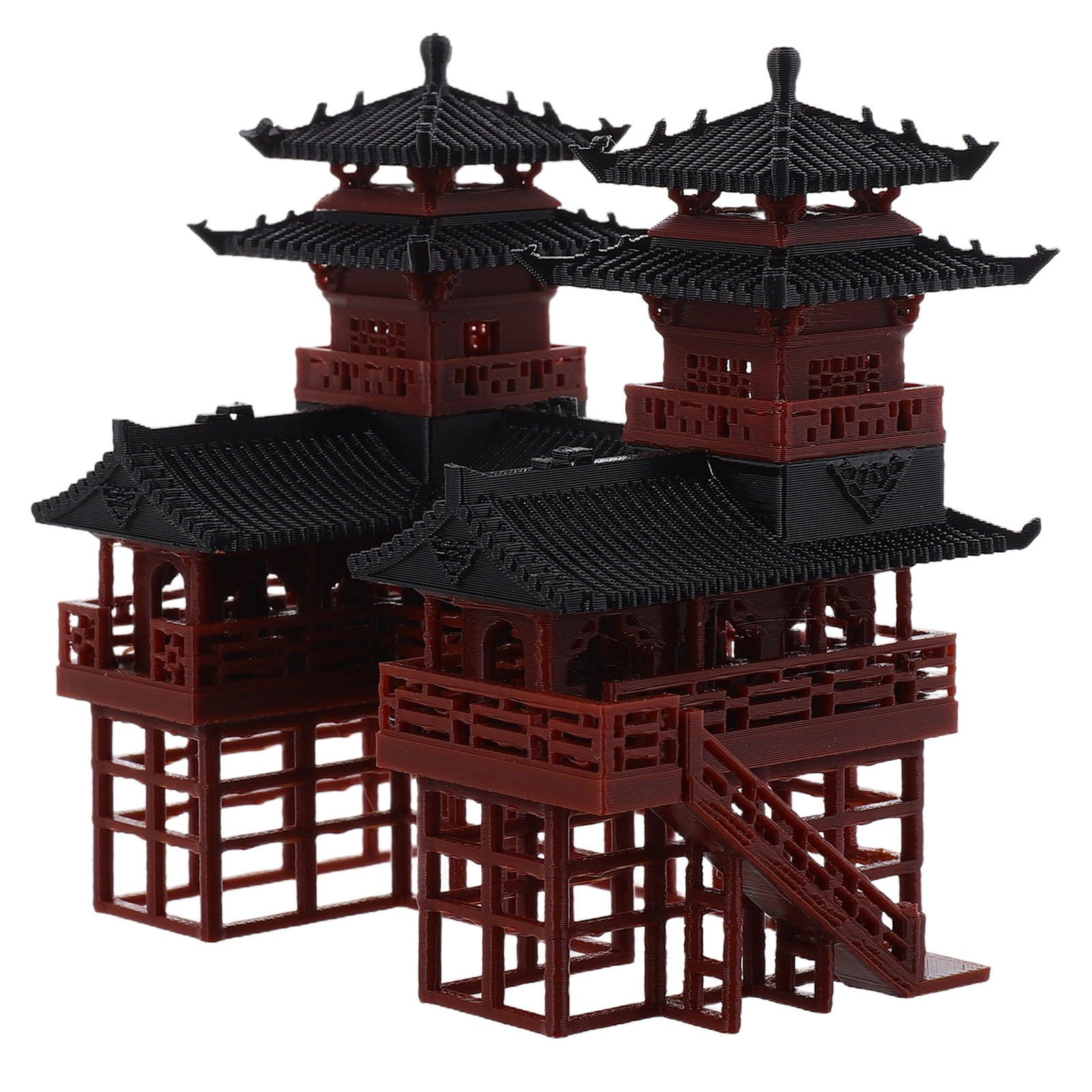 Miniature Twin Pagoda Statue D - đánh giá và giá Bonsai Garden Landscape Design