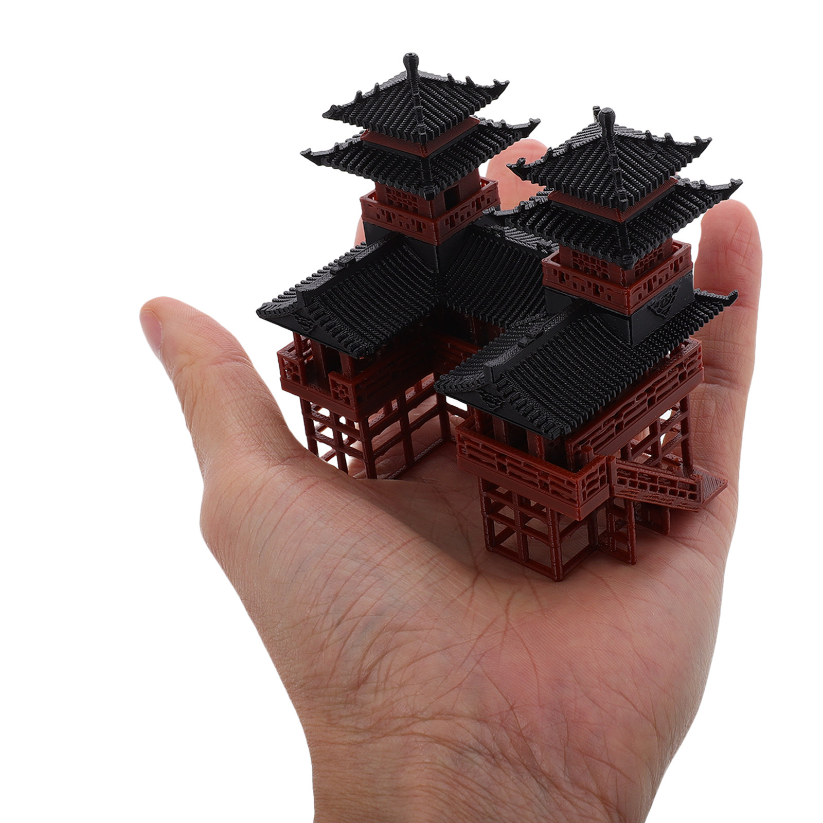 Miniature Twin Pagoda Statue D - đánh giá và giá Bonsai Garden Landscape Design