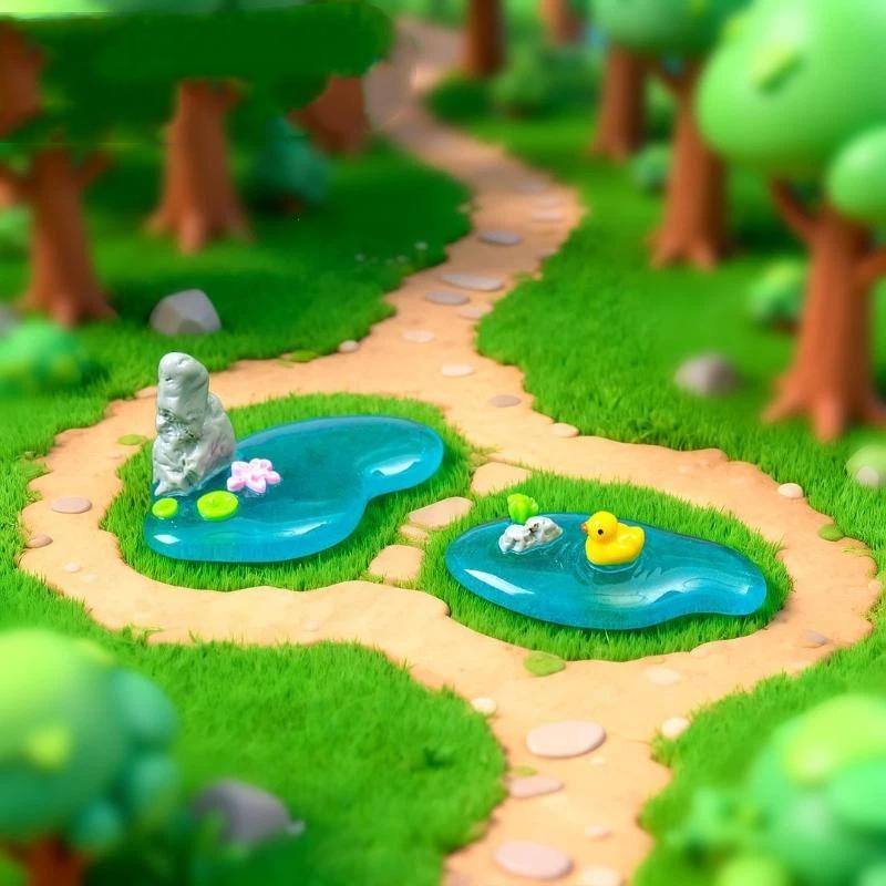 【S】Mini Resin Pond Ornaments W - đánh giá và giá Bonsai Garden With Koi Pond