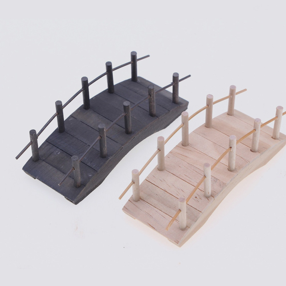 2Pcs Mini Wooden Arch Bridge V - đánh giá và giá Bonsai Garden Landscape Design
