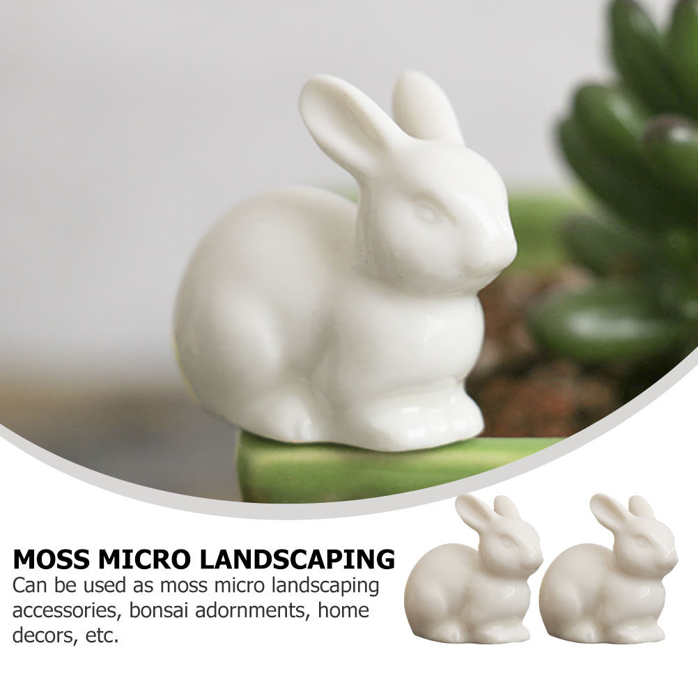 5Pcs Small Ceramic Rabbit Deco - đánh giá và giá Bonsai Garden Landscape Design